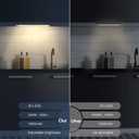 10inch Under Cabinet Lighting, 2 Pack Rechargeable Motion Sensor Light Indoor, 5 Levels Dimmable Magnetic Closet Lights, Wireless Under Counter Lights for Kitchen, Stairs (Warm White Light)