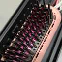 Go Brush Pro 2026, Cordless Hair Straightener Brush, Mini Hair Straightener with 3 Temperature Settings, Portable Hair Straightener Brush with MCH Heating and Ionic & Ceramic Care for Women (Pink)