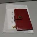 BOSTANTEN Leather Wallets for Women Large RFID Blocking Slim Bifold Purse Card Holder with Zipper Pocket (5-Wine-Red)