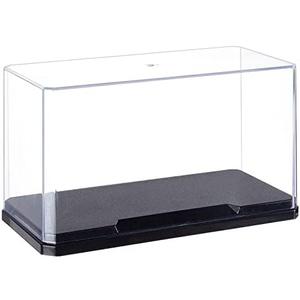 OLYCRAFT Clear Plastic Display Case 7x3.5x4 Inch Display Stand Box Self-Assembl Display Case with Black Base Dust Proof Protection Showcase for Collection Bricks Blocks Models