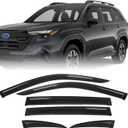 Rain Guards Fit for Subaru Forester 2025 2026, Window Visors Deflectors fit for Forester Accessory 2025 2026,Tape-on Outside Mount Rain Guards Side Window Deflectors (6 Pcs)
