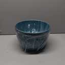 WSMKSZ 12 Inch Large Plant Pots for Indoor or Outdoor Plants, Wide Water Ripples Flower Pots with Drainage Holes & Saucer, Plastic Planters Set for Garden & Home Decor (Blue Green)