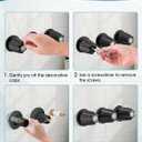 Bathtub& Shower 3-Handle Remodel/Rebuild Trim Kit Replacement for Price Pfister Verve, 3 Knob Metal HandleMatte Black