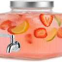 1 Gallon Drink Dispensers for Parties,Beverage Dispenser for Fridge with Leakproof Stainless Steel Spigot, Ideal for Water, Lemonade, Juice, Iced Tea