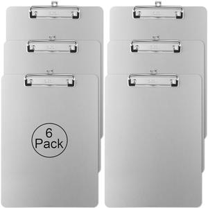 ZCZN Metal Clipboards, 5 Pack Heavy Duty Aluminum Clipboards 12 x 9 Inches, A4 Letter Sizer Document Holder with Low Profile Clip, Suitable for School, Office, Jobsite or Medical Staff, Silver