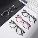 3 Pack Reading Glasses Spring Hinge Stylish Readers Black/Tortoise for Men and Women (Multicolor1)