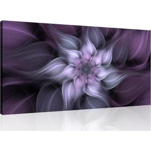 TutuBeer 1 Panel Bauhinia Chinese Redbud Purple Flower Plant Botany Picture Flower Artwork Oil Painting on Canvas Stretched and Framed 24x48 inch Print Home Decor Living Room Bedroom Wall Art Hanging (48L" x 24W")