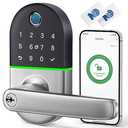 Smart Keypad Door Lock with Handle: NICE DIGI Keyless Entry Fingerprint Lock for Front/Interior Door, Electronic Digital Lock with Code, Easy Installation(Model X1)