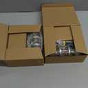 2 Sets All Keyed Same Entry Door Knob and Single Cylinder Deadbolt Combo Set, Round Ball Satin Nickel Exterior Door Knobs with Lock and Keys for Entrance and Front Door