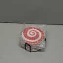 Red and White Candy Coasters with Holder 6 Pcs, Christmas Candy Drink Absorbent Coasters, Christmas Candy Ceramic Stone with Cork Base, House Warming Gift New Home Kitchen Decor, 4inches