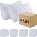 ZPECC Pillow Cases Bulk 12 Pack - Standard Pillowcases with Envelope Closure, Soft Brushed Microfiber Pillow Cover for Hotel Airbnb's Hospital Bedding Essential (White)