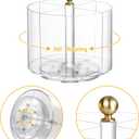 360 Rotating Acrylic Utensil Caddy, Silverware Caddy Countertop, Flatware Cutlery Holder with 4 Compartment