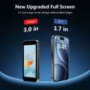 Mini Phone 4G Unlocked 3+32GB Mini Smartphone with 3.7'' HD Touch Screen 2000mAh Battery Compact Backup World's Smallest Phone for Kids & Students GPS Dual SIM Face ID Black | 4G Unlocked 3+32GB