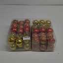 Christmas Ornaments Balls - 60 Pcs 2.4 Inch Shatterproof Plastic Christmas Balls Sets, Red & Gold Small Christmas Tree Balls Hanging Ornaments for Holiday Wreath Party Christmas Tree Decor