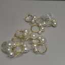 KESOTE Set of 12 Pearl Napkin Rings, Gold Napkin Ring Holders for Formal or Casual Dinning Table Decor