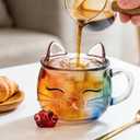 VNROSE Cute Cat Coffee Mug,Cat Lovers' Gift for Women & Girls, Cat Cup with Funny Design, Ideal for Coffee or Tea(12oz)