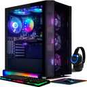 STGAubron Gaming PC Desktop, Intel Core i7 up to 3.9G, GeForce RTX 3060 12G, 32G RAM, 1TB SSD, WiFi, BT 5.0, RGB Fan x6, RGB BT Sound Bar & Gaming Mic, Windows 11 Home