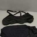 Plus Size Two Piece Swimsuits - Women High Waisted Bikini Scoop Neck Bathing Suit Swimwear (Black, 24W)