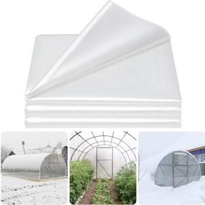 Legigo 8 x 26 Ft Clear Plastic Plant Covers Freeze Protection- 6 Mil Winter Greenhouse Plastic Sheeting for Frost Water Sun Wind Resistant, Plant Vegetable Blanket Covers for Cold Weather Garden Farm
