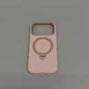 Liquid Silicone for iPhone 17 Pro Case, Fit for MagSafe, 360 Spin Stand, Soft Liquid Silicone Cozy Grip, Camera Control, Protective Case for iPhone 17 Pro for Women Girl, Pink