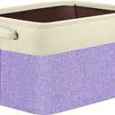 BALEINE 1 Pack Fabric Closet Storage Bins for Shelves, Linen Closet Organizers and Storage, Decorative Baskets for Organizing, Shelf, Clothes, Home, Office (Lavender, 15''x11''x9.5'')