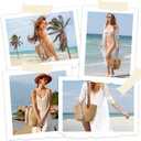 Trifabricy Beach Bags for Women, Summer Straw Bag, Woven Straw Beach Tote Bag Shoulder Handbags