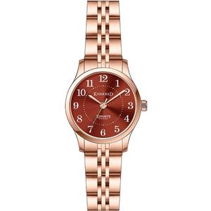 Easy Reader Watch for Women with Solid Stainless Steel Band Ladies Dress Watch Water Resistant