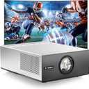 XIDU Portable Projector with WIFI and Bluetooth [Metal Housing/2000ANSI/UHD Native 1080P/Wireless Casting/Electric Focus/Auto Keystone] 4K Outdoor Movie Projector for Home,TV stick,iOS,Android,Laptop, Silver