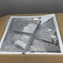 Finktonglan Square Crystal LED Ceiling Light Fixtures, 15' Modern Chandelier 3-Tiers Flush Mount Ceiling Lamp for Living Room Dining Room (6500K Cool White)