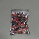 100 Pcs 4 AWG Ferrule Connectors Ends Insulated Cable Ferrule Crimp Terminal for Car Audio, Electronics, Communication Equipment (Black+Red)