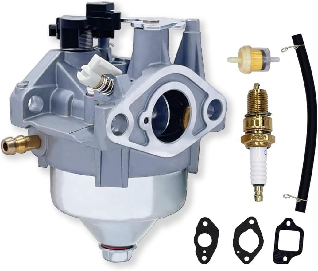 Carburetor for Honda GCV170 GCV170LA HRN216 Lawn Mower 16100-Z9L-811 with Spark Plug Gasket Carb Tune Up Kit