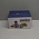 GANIZA Food Processors, Electric Food Chopper with Meat Grinder & Vegetable Chopper - 2 Bowls (8 Cup+8 Cup) with Powerful 450W Copper Motor - Includes 2 Sets of Bi-Level Blades for Fruits/Meat/Nuts (Black)