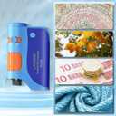 2 x 60x-120x Mini Pocket Microscope for Kids Adults, Portable Handheld Microscope with Microscope Slides, Miniscope Portable Microscope for Kids Little Scientist Students School Minilabsters Education