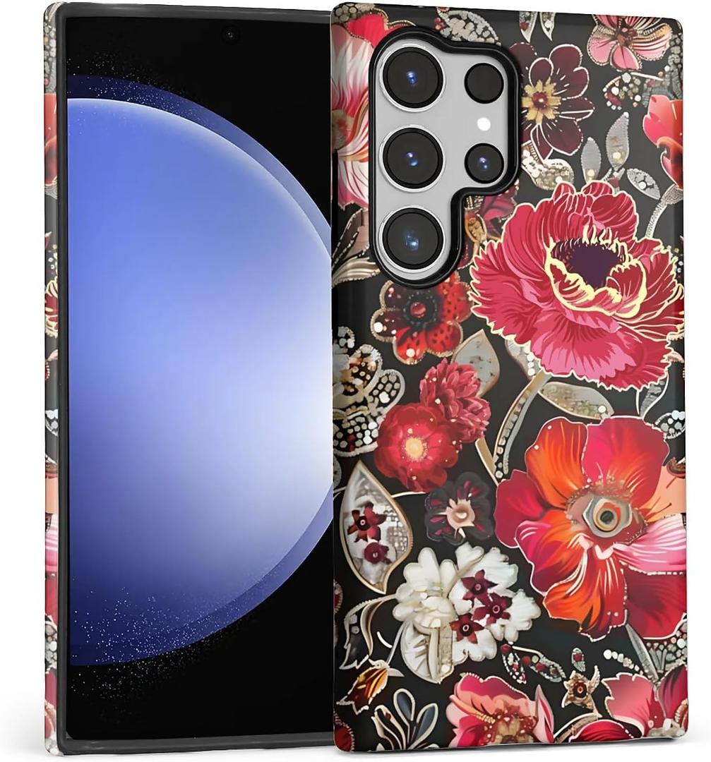 Case for Samsung Galaxy S24 Ultra,Anti Drop Scratch Protective Phone Cover Case for Women Girl-Embroidered Sequin Pattern