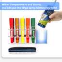 Dry Erase Marker Holder, 10 Slots Wall Mount Acrylic Pen Holder Clear Curved Surface Design for Whiteboard, Office, Home, Marker, Classroom Organization, Eraser and Cleaner Not Included
