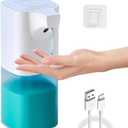 Automatic Liquid Soap Dispenser Touchless Rechargeable 12oz/350ml with Wall Mount and 4 Adjustable Soap Levels, Hand, Hands, Free Dish Soap for Kitchen