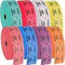 Double Roll Raffle Event Tickets - Full Set of 8 Colors (8 Rolls of 2000 Tickets Each)