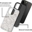 DAIZAG Case for iPhone 16 Pro Max,White Floral Lace Full-Body Design Hybrid Dual Protection Soft TPU Hard PC Shockproof Scratch-Resistant Protective Cover Phone Case for Men Women
