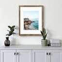Frametory, 16x20 Frames Display 11x14 Picture With Mat or 16x20 Photo Without Mat, Shatter-Resistant Glass, Pre-Installed Wall Mounting Hardware - Rustic Brown