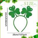 St. Patrick's Day Headband Shamrock Hairband Green Clover Hair Hoop Hair Accessories Saint Patrick's Day Headpieces for Irish Festive Parade Party Supplies