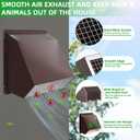 8 Inch Hooded Wall Vent with Screen and Damper,Outdoor Wall Exhaust Vent Cover Wall Cap for Exterior Kitchen Range Hood Ventilation Dryer HVAC Duct Air Exhaust, Galvanized Steel, Brown