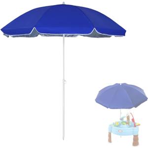 Umbrella Replacement Compatible with Little Tikes Water Table, Seaside Beach Umbrella for Water Table, 70 Inch Adjustable and Durable Umbrellas, for Beach, Camping, Garden and Outdoor Play Shade