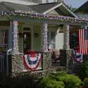 Red White and Blue String Lights, 4th of July Independence Day Lights Decoration, 300 LED 98ft, Waterproof with 8 Modes Plug in, Timer, Expandable, Memorial Day Patriotic Party Decor, Outdoor, Indoor