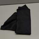 Hiasan Round Linen Tablecloth 30 Inch - Wrinkle and Stain Resistant Washable Polyester Fabric Table Cloth for Dining Room Kitchen Party, Black