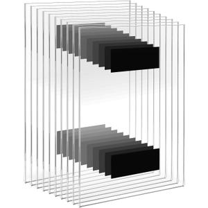 Maitys 10 Pack Magnetic Sign Holder 8.5 x 11 Acrylic Vertical U Display Frame with Magnetic Strips Clear Document Holder for Office, Home, Store, Restaurant, Landscape