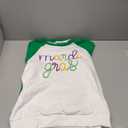 EGELEXY Mardi Gras Sweatshirt Carnival Outfits Women Carnival Embroidery Sweatshirts Fat Tuesday Pullover Tops (Large, Raglan Green)