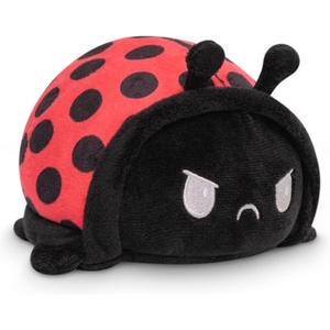 TeeTurtle - The Original Reversible Ladybug Plushie - Cute Sensory Fidget Stuffed Animals That Show Your Mood