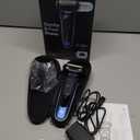 Braun Electric Shaver for Men, Series 6 6120s, Wet & Dry Shave, Turbo & Gentle Shaving Modes, with Precision Trimmer & Pouch, Blue (3 Piece Set)