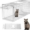 Animal Trap 32"x10"x12" Cage Trap, Heavy Duty Folding Raccoon Traps, Humane Cat Trap for Stray Cats,Rabbits,Squirrels,Outdoor Small Animal Trap,Humane Catch & Release