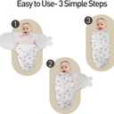 GLLQUEN BABY Swaddles for Newborn - 3 Pack Swaddle 0-3 Months, for Newborn Baby Boys and Girls, Soft Swaddle Blanket Wrap, Easy Change, Rainbow & Wave